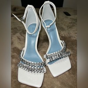 Diamond two strap heels